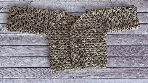 Crochet Baby Overlap Cardigan