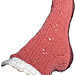Diamond eyelet sock pattern