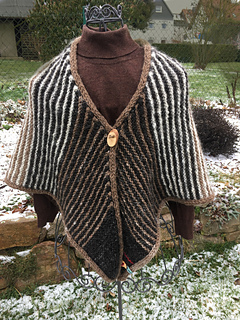 variation closed with a button. Thicker yarn from Norsk Spelsau sheep