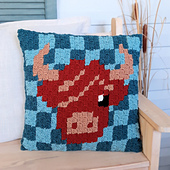 Highland Cow C2C Pillow