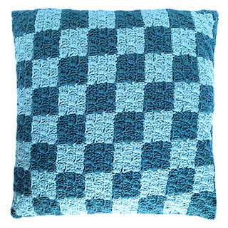 Solid Checks on Back of Highland Cow Pillow