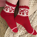 Cherry bow socks pattern