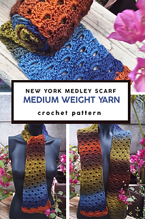 New York Medley Scarf Crochet Pattern