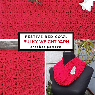 Festive Red Crochet Cowl Pattern