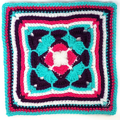 All Aflutter 12" Afghan Square photo 1