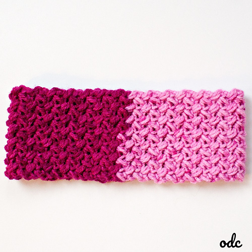 Ravelry Baby Bean Stitch Ear Warmer pattern by Rhondda Mol (Oombawka