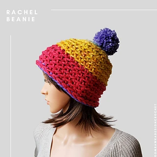Rachel Beanie. Free Crochet Pattern from Rhondda Mol @oombawkadesigncrochet