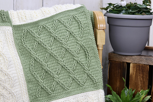 Crazy for Cables Blanket photo 4