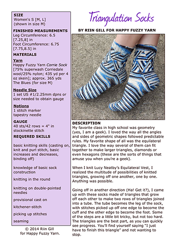 Ravelry: Triangulation Socks pattern by Riin Gill