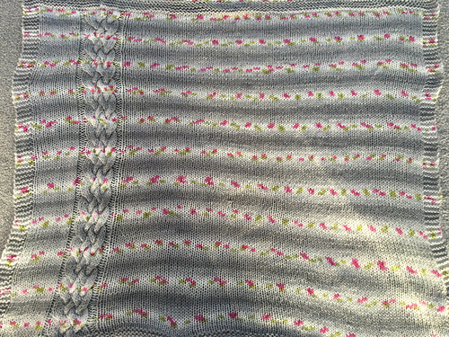 Knitted baby blanket