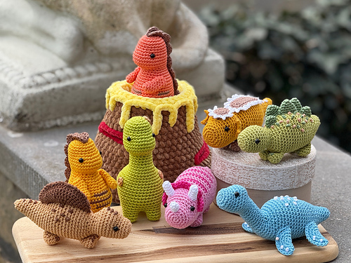 Crochet Mini Dinosaurs