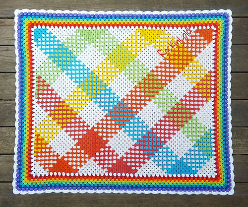 Granny-stitch planlagt pooling blanket - RockinLola