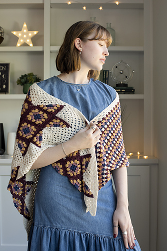 Barn Quilt Sjal - Rose City Yarn Crawl