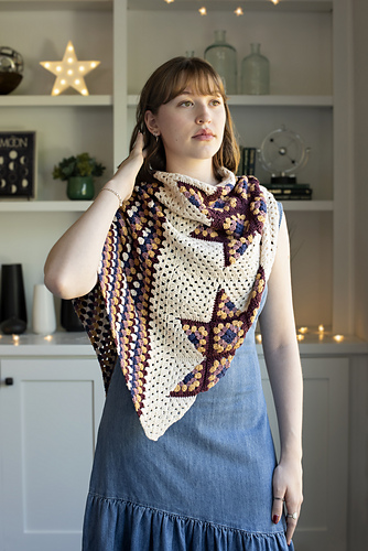 Barn Quilt Sjal - Rose City Yarn Crawl