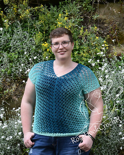 Slanted Granny Vneck Summer Top photo 3