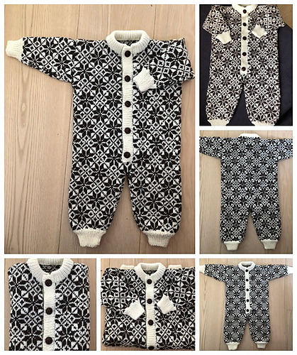 Stjerne strikket babydress - Rosita Diaz Skibenes