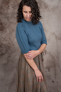 Knit in Malabrigo Rios. Size 2, modeled with 0.5 inches (1.25 cm) of positive ease in the full bust.