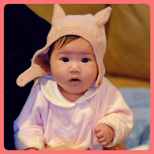 Heirloom Baby Bonnet - With Ears - RoxyLiao