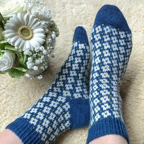 Sø av blomster Sokker - Runningyarn