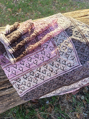 Fior di mora shawl