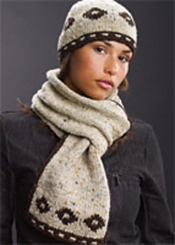 Soft Tweed Hat and Scarf KK240 photo 1