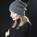 KK 686 Slouchy Bulky Ribbed Hat with Pompom pattern 