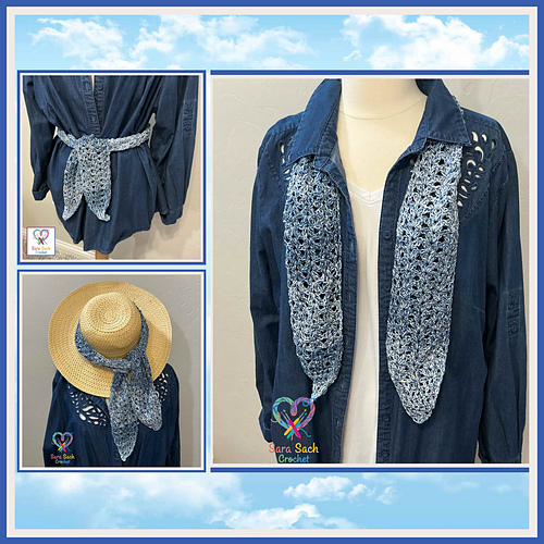 Denim Skinny Scarf