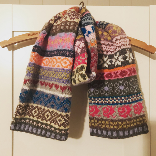 Mitt fargesprakende fair isle-sjal - bySchakenda