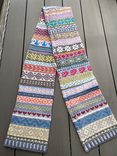 Mitt fargesprakende fair isle-sjal - bySchakenda