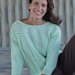 7696-13 Lacy Mid-Sleeve Summer Sweater pattern 