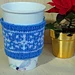 Snowflakes coffee sleeve pattern 