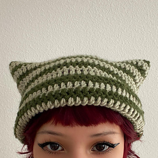 Ravelry: Striped Cat Hat Beanie pattern 