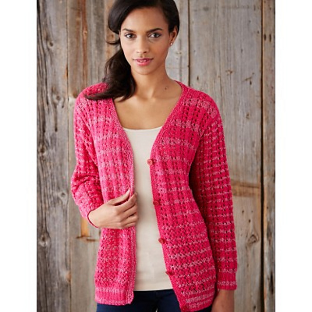 Mixed Stitch Cardigan pattern by Patons
