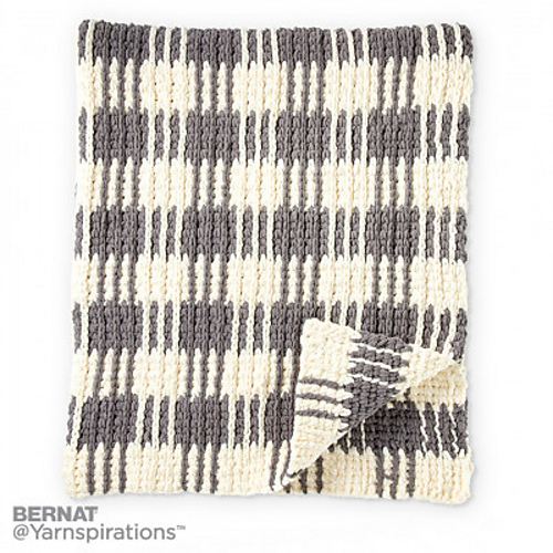 Ravelry Gingham Plaid Afghan pattern by Yarnspirations Design Studio