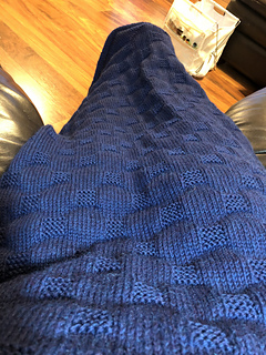 I got to almost 60 inches and decided it just wasn’t wide enough.  This photo is before I completely tore it out and started over.