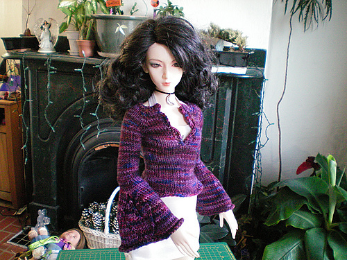 Basic Top Down Raglan Sweater for Blythe photo 5