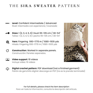 Sira sweater crochet pattern 