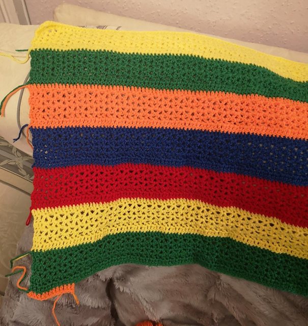 Ravelry Silvi3's Bright Unicorn Stripes Baby Blanket