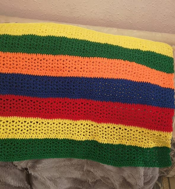 Ravelry Silvi3's Bright Unicorn Stripes Baby Blanket