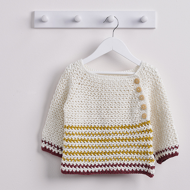Ravelry Striped Baby Jumper pattern by Jess