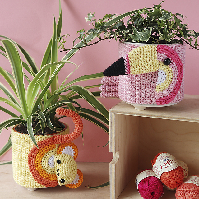 Ravelry Animal Plant Pot Cosies pattern by Irene Strange