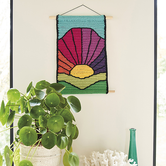 Ravelry Stained Glass Wall Hanging pattern by Natalie Beard