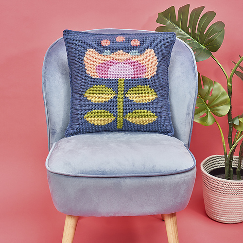 Ravelry Spring Flower Cushion pattern by Lois Floyd