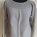 Top-down jumper with round neckline pattern 