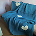 Moss Stitch Hearts Blanket pattern 
