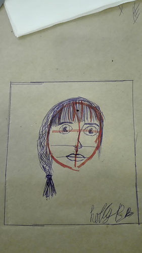 Not by me! Colour of plait similar. Drawn at Colcacchio on table cloth...