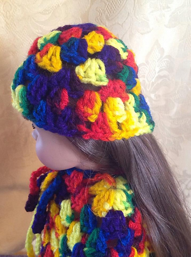 18" Doll Granny Stitch Bucket Hat photo 2