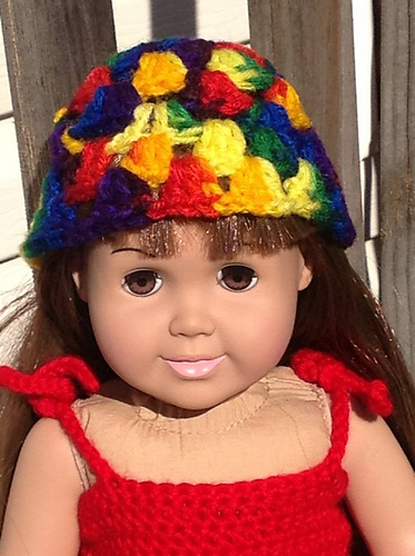 18" Doll Granny Stitch Bucket Hat photo 1