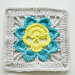Skull and Flower Granny Square pattern 