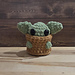 Green baby alien pattern